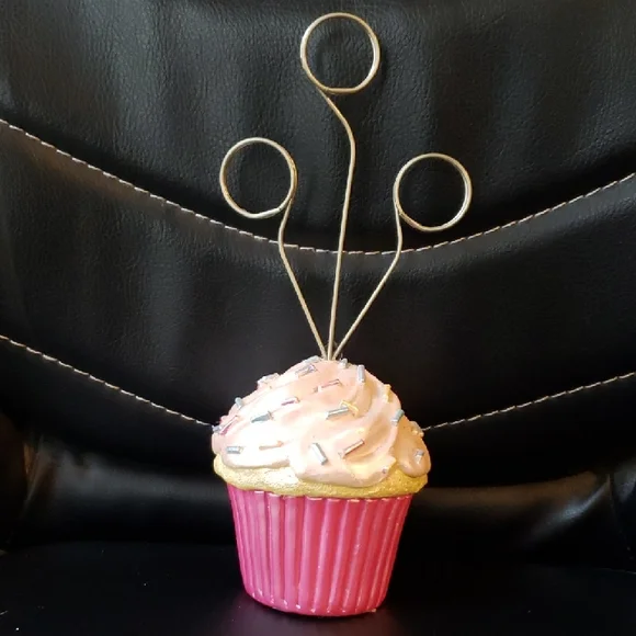 Gold and Pink Cupcake Card Holder