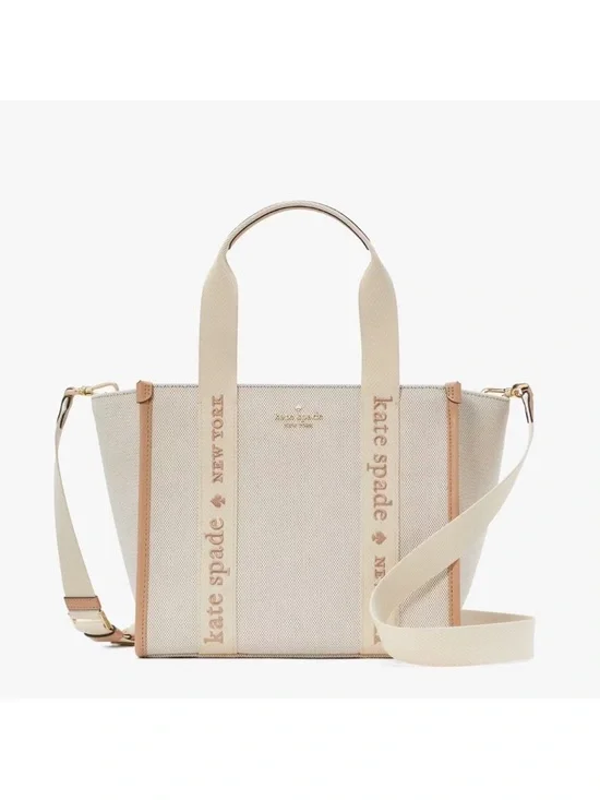 Kate Spade New York Kip Canvas Small Tote Crossbody Bag