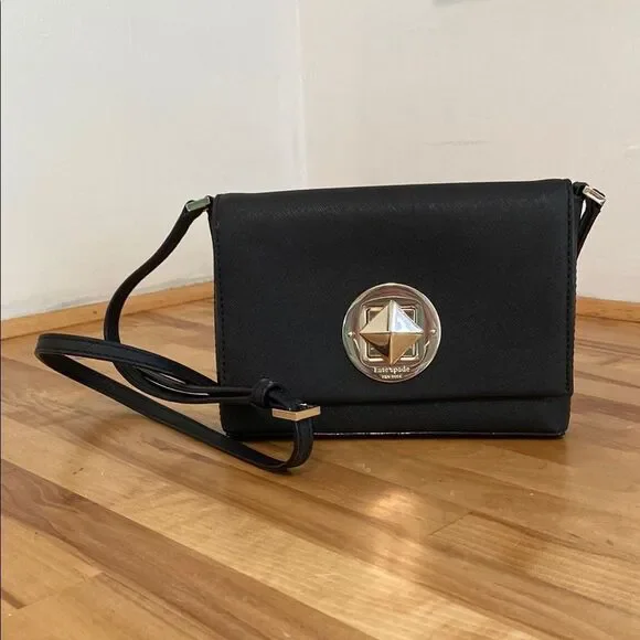 Kate Spade Black Classic Chic Newbury Lane Sally Crossbody Purse