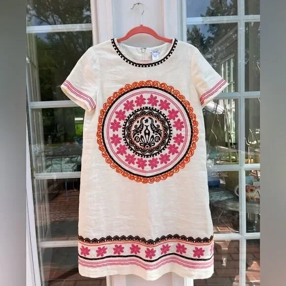 Kate Spade Linen Embroidered Tunic Dress