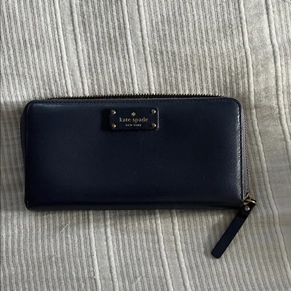 Kate Spade Midnight Blue Zip Wallet