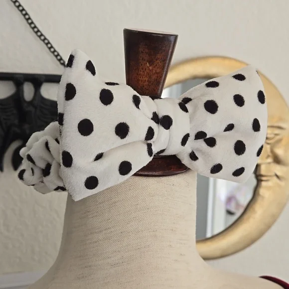 Vintage Cosmetic Company Polka Dot Soft Women's Headband, NWOT