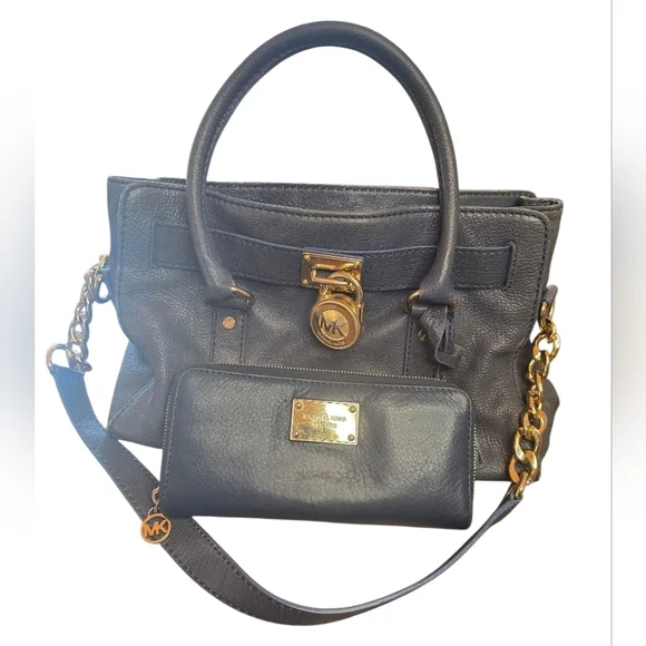 Michael Kors Hamilton Satchel with Matching Wallet Set