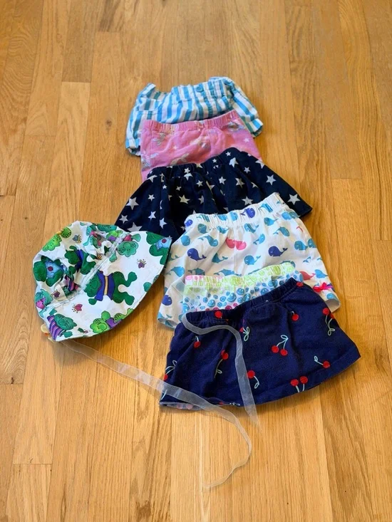 (Lot 7) Girls Sz. 18M Kids 6 Shorts 1 Hat Carter Garanimal Navy/Pink/Blue GUC ❤️