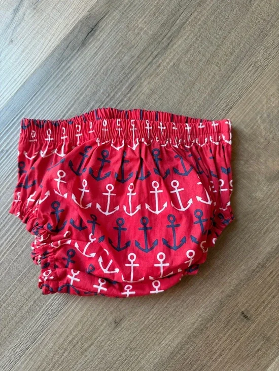 Pottery Barn Red Anchor Print Diaper Cover