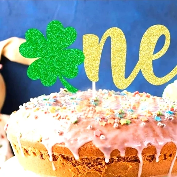 Shamrock 1st Birthday Cake Topper