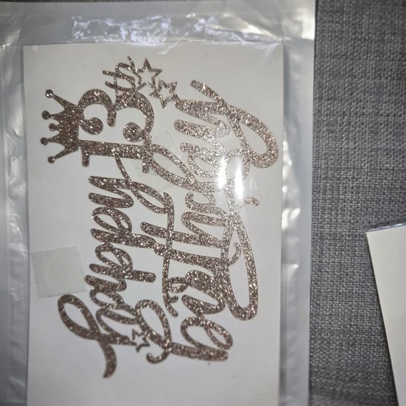 Rose Gold 13th Birthday Cake Topper - Glitter 