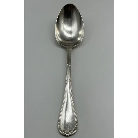 Vintage Christofle Rubans Silverplate European Place Oval Soup Spoon 8 1/8