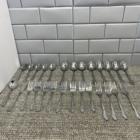 Custom Craft Stainless Silverware Monogram 