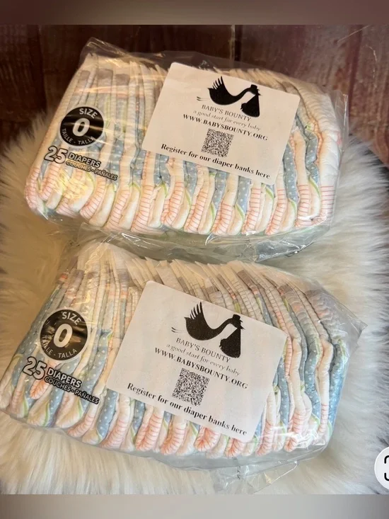 Baby’s Bounty Size 0 Newborn Diapers 50 Count Disposable Unisex