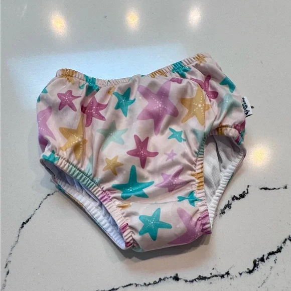 Green Sprouts Reusable Swim Diaper 24 Months Starfish Print Excellent Condition