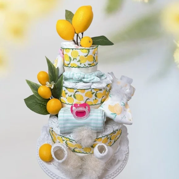 Lemons Diaper Cake, Lemon theme