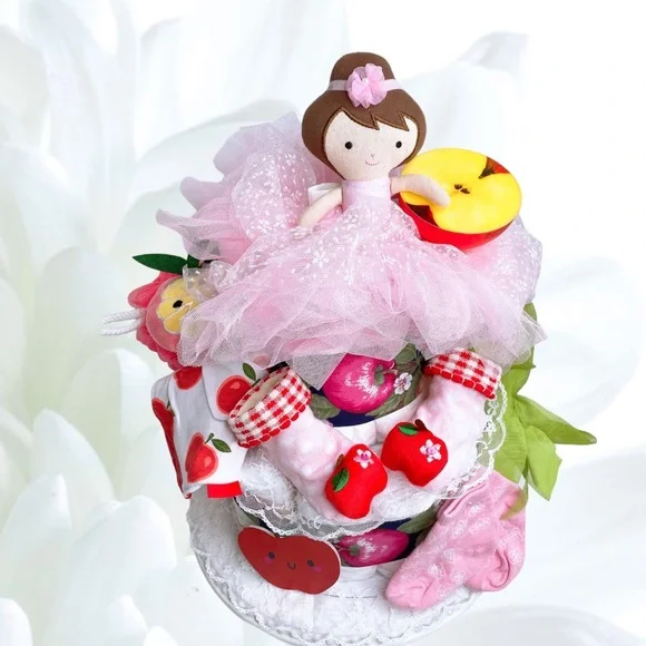 Apple Fruit Diaper Cake, Baby Shower Gift