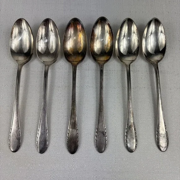 Vintage International Holmes & Edwards FIRST LADY Dinner‎ Soup Spoons Set Of 6