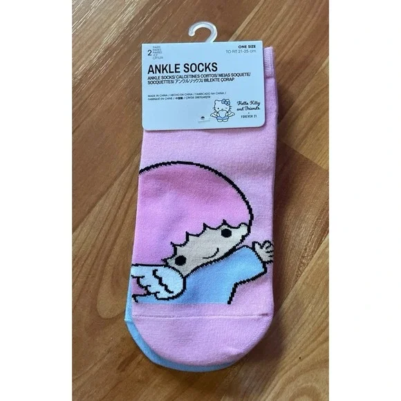2 Pairs Little Twin Star‎ Ankle Socks