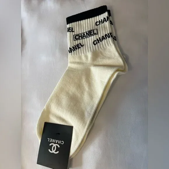 Designer Like Men's Socks in Ivory and Black