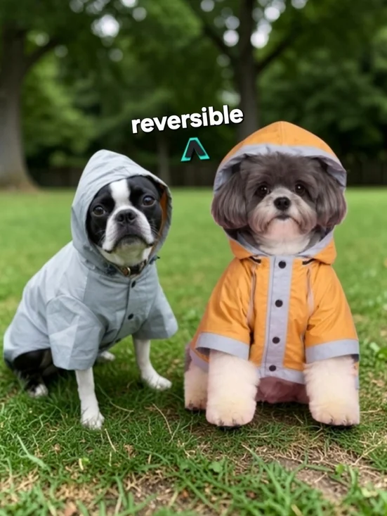 Dog Raincoat Large Reversible #DGC7