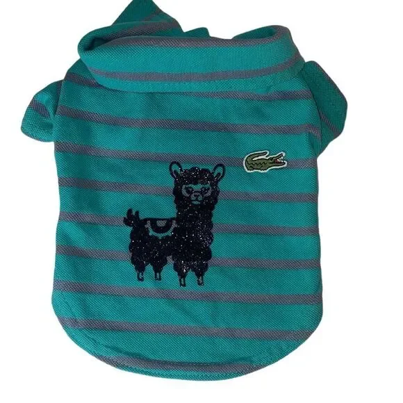 Preppy Striped Alligator Polo Shirt