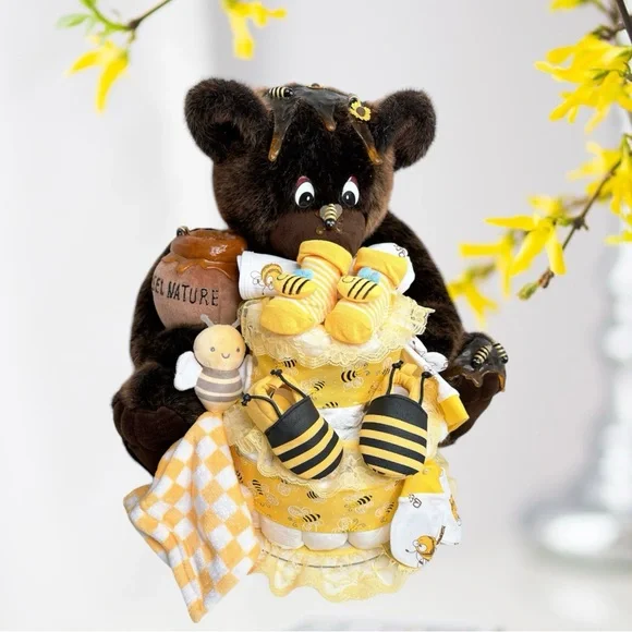 Honey Bee Diaper Cake, Baby Shower gift