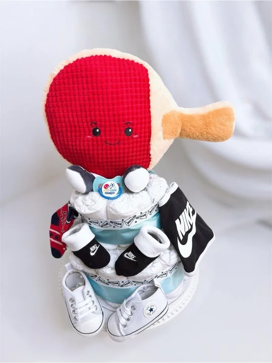 Sport Table Tennis Diaper Cake, Sport Theme, Baby Shower gift