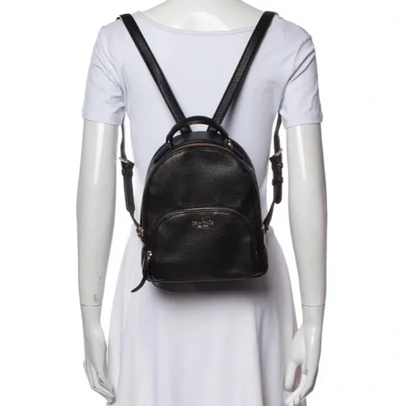 Kate Spade black leather backpack