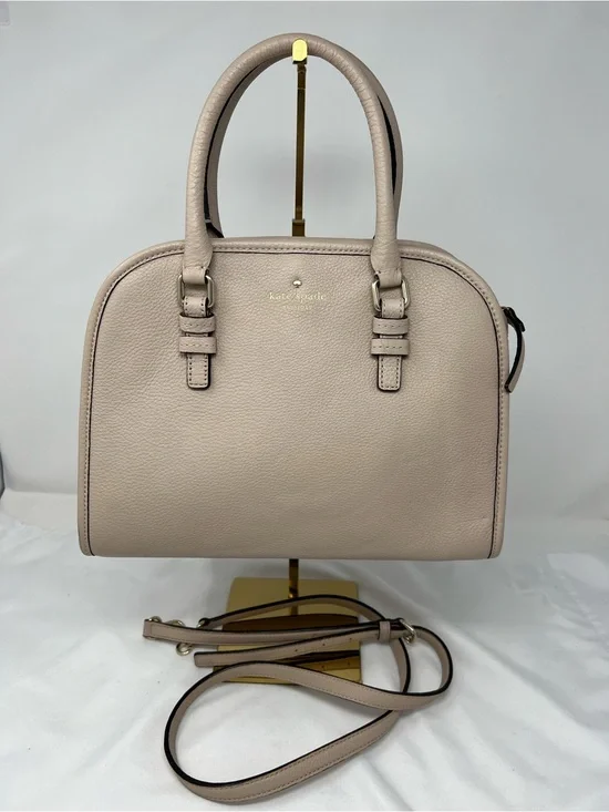 Kate Spade New York Pebbled Leather Satchel Crossbody Bag – Blush/Nude