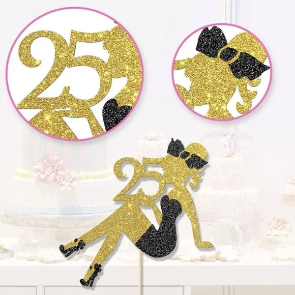 25th Birthday Cake Topper