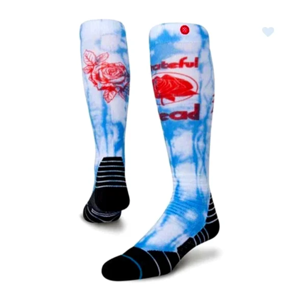 NWT Men's Grateful Dead Steal Your Face Snow Srance Crew Socks