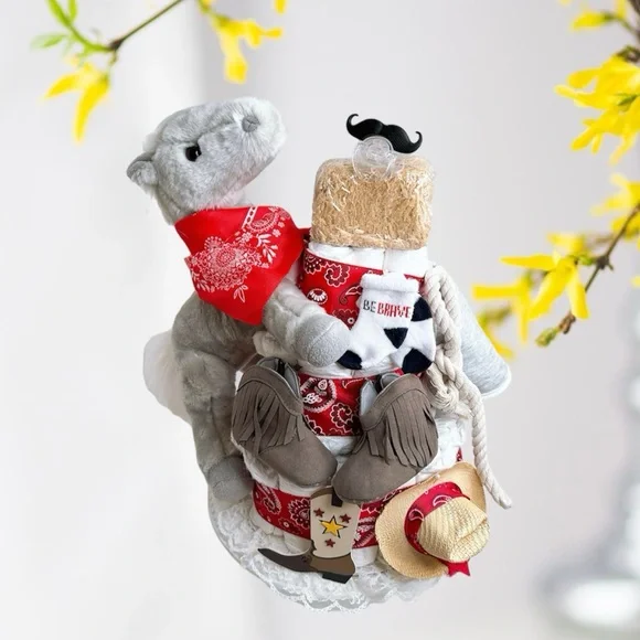 Cowboy Wild West Diaper Cake
