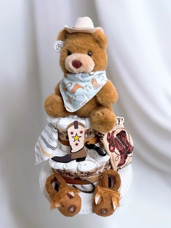 Cowboy Diaper cake, Wild West Baby Shower Gift