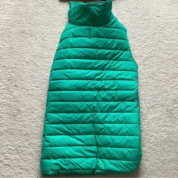 BOOTS & BARKLEY Reversible Puffer Vest XL Dog Coat NEW Green Navy Plaid Heritage
