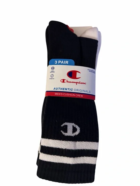 463. Champion Men's Crew Athletic Socks (3 Pack) NWT