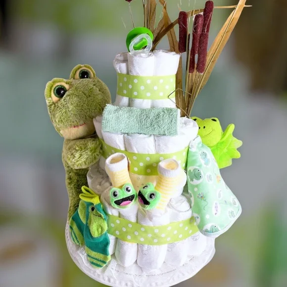Frog Diaper Cake