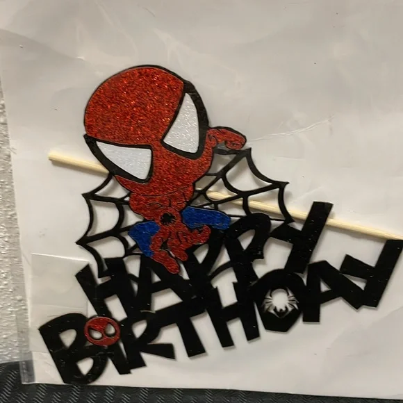 Spiderman Happy Birthday Cake Topper for Boy Children Men Birthday Party Decora