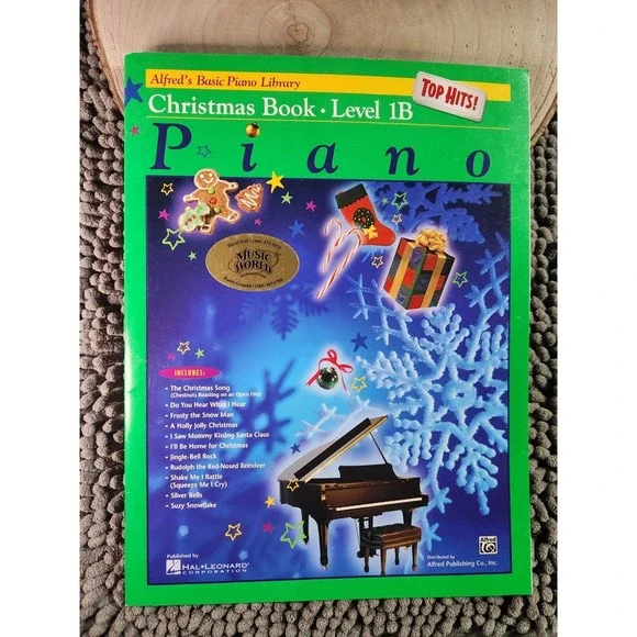 Alfred's Christmas Book Level 1B Basic Piano Library Top Hits Series with Duets