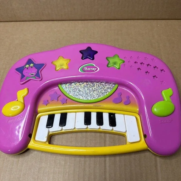 Vintage BARNEY Keyboard Song Magic PLAYSKOOL 1999 Plays 7 SONGS 90s Y2K Works