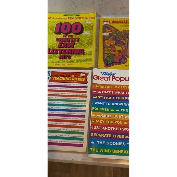 Vintage Sheet Music Songbook Lot 100 Easy Listening 101‎ Country Popular Piano