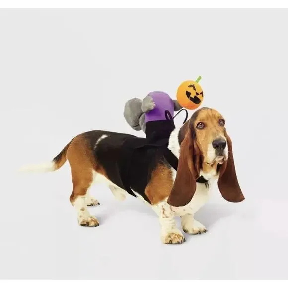 Hyde & EEK! Headless Horseman Squirrel Rider Dog and Cat Costume - Small/Medium