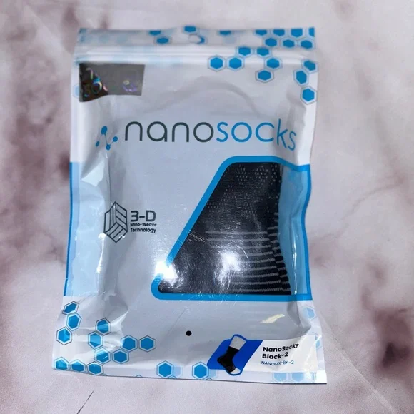 New Nanosocks 3D Nano-Weave Technology Compression Socks Black 2 (S2)