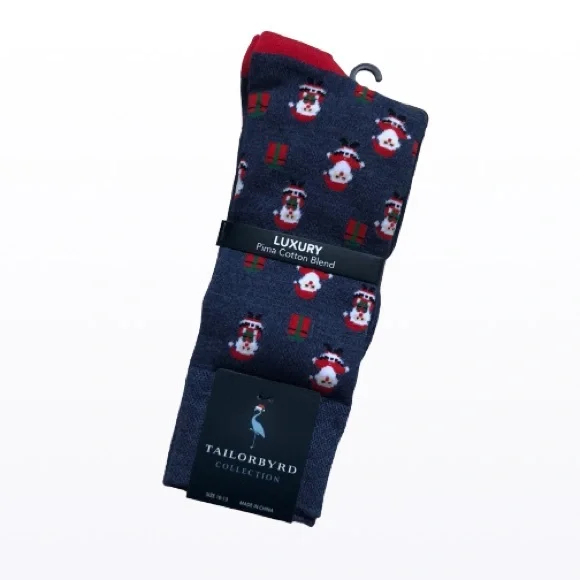 NEW Tailorbyrd Men’s Christmas Santa Holiday Dress Socks
