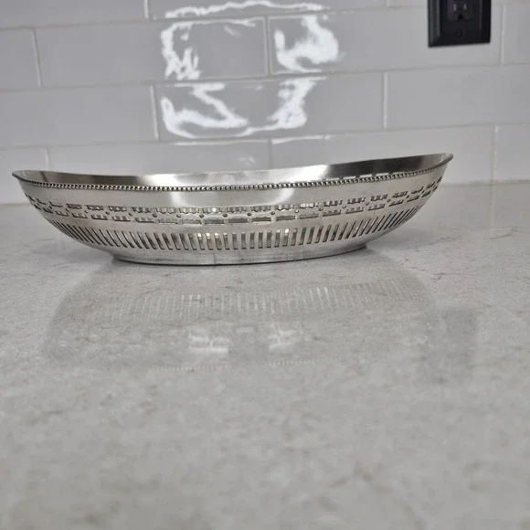 Vintage Gorham Co 0484 Silver Soldered The Lexington Bread Basket‎ Tray
