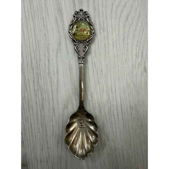 Mount Vernon Virginia Silver Plated Souvenir Spoon Cameo Perfection Plate Aust