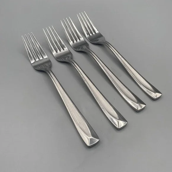 Oneida SATIN LINCOLN Dinner Forks 4pcs Stainless Flatware Replacement