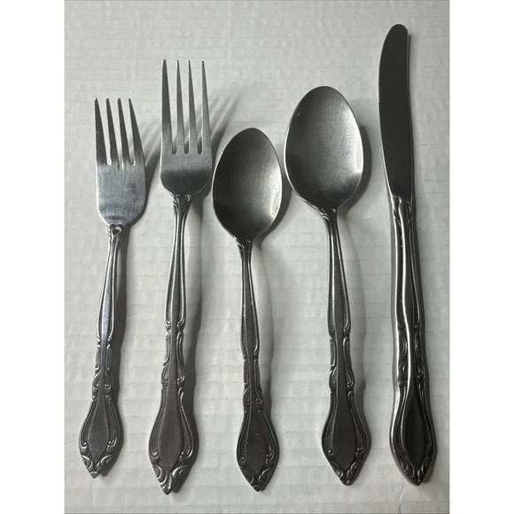 AUBERGE Mixed Spoons Fork Rogers Korea Stanley‎ Robert Stainless 5 Pieces
