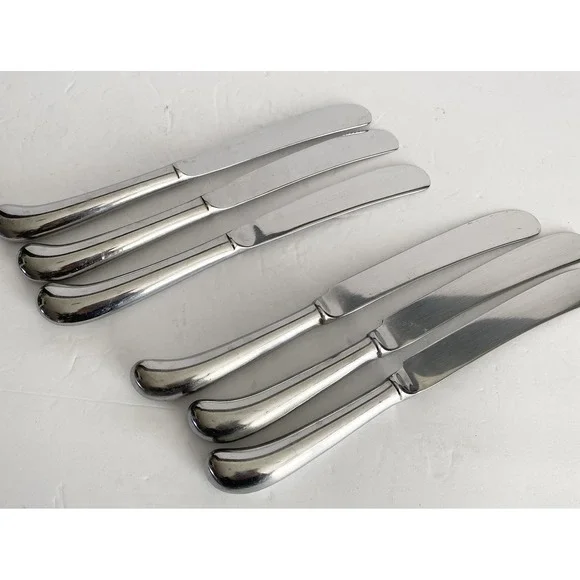 Vtg Lot‎ 6 Towle Supreme & Oxford Hall Stainless Pistol Handle Dinner Knives