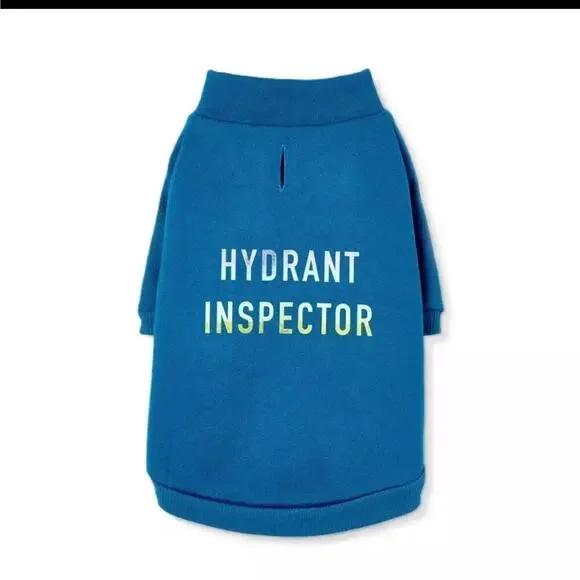 Boots & Barkley “HYDRANT INSPECTOR Dog Sweatshirt SZ L NWT