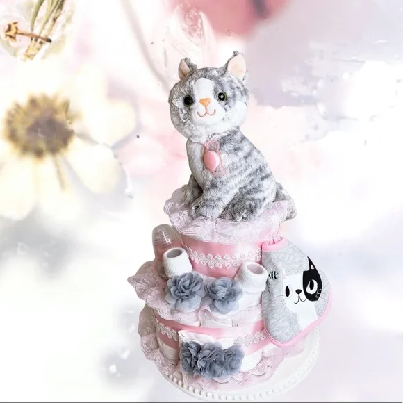 Kitten Diaper Cake