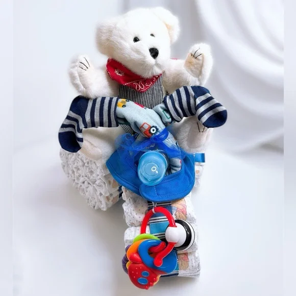 Motorcycle Diaper Cake, Baby Shower Gift