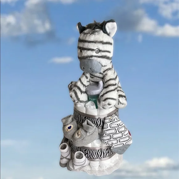 Zebra Diaper Cake