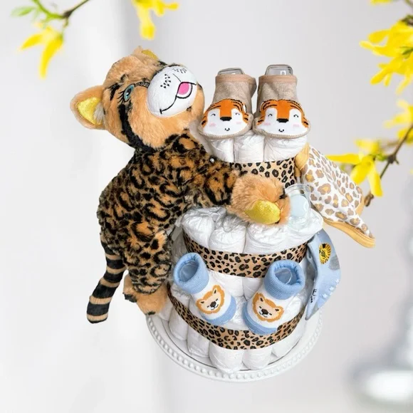 Tiger Diaper Cake, Safari Theme